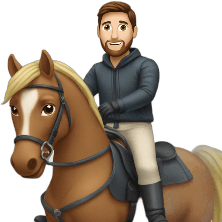 create messi riding a horse emoji