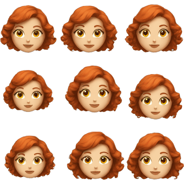 Curvy redhead emoji