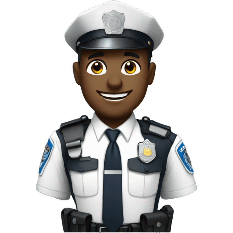 police man smiling midle plan emoji