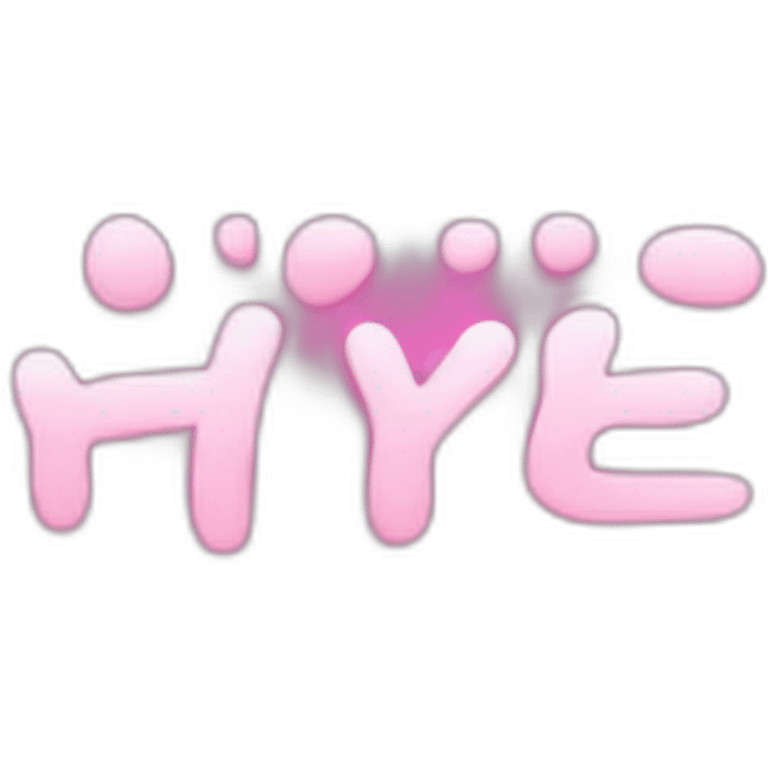 Hype text pink emoji