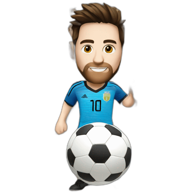 messi with world cup emoji