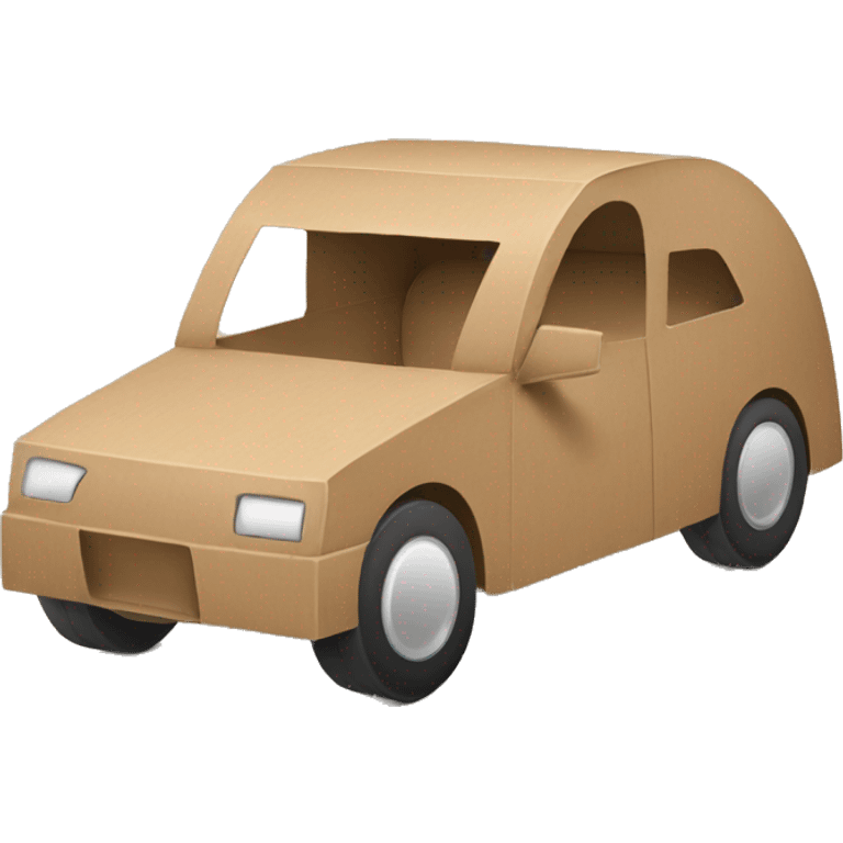 Streamlined Cardboard car emoji