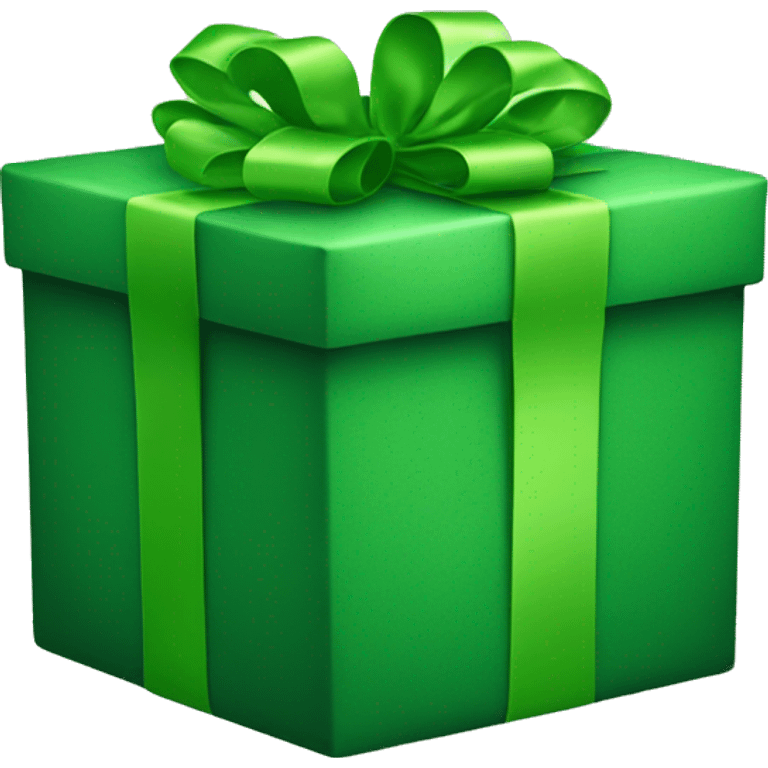 Green Christmas gift emoji