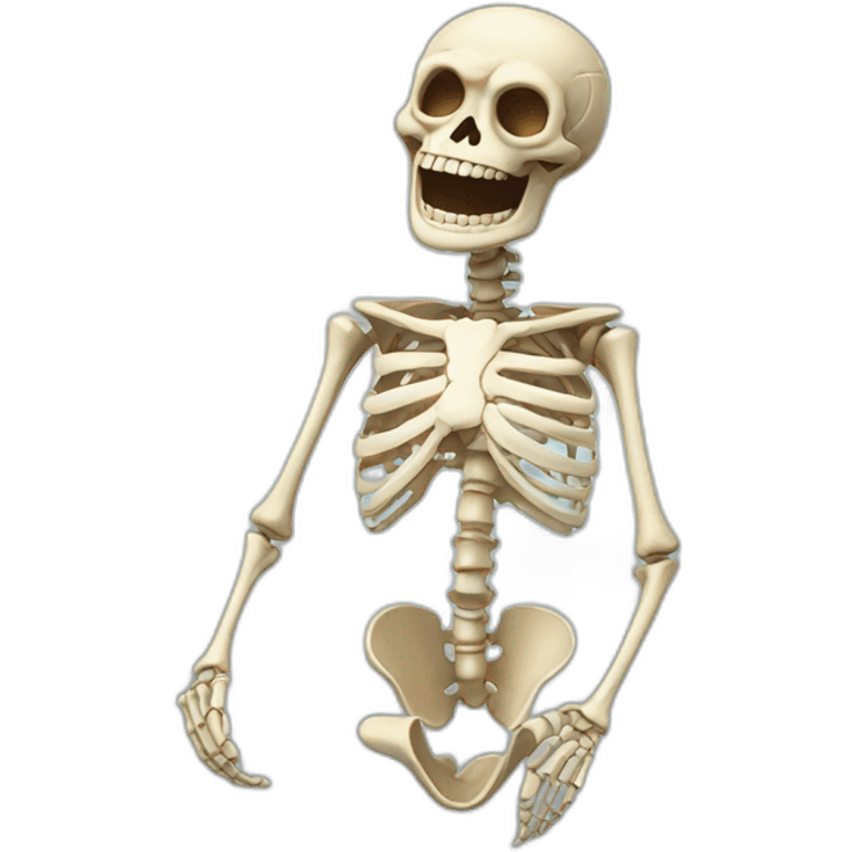 Skeleton laughing emoji