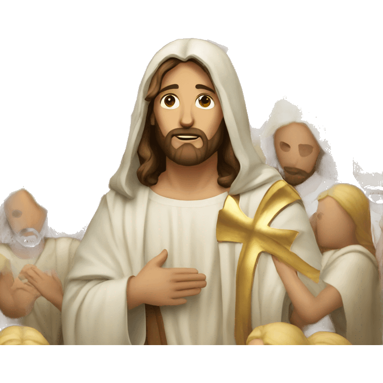 Jesus and his diciples emoji