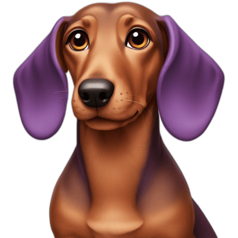 purple dachshund emoji