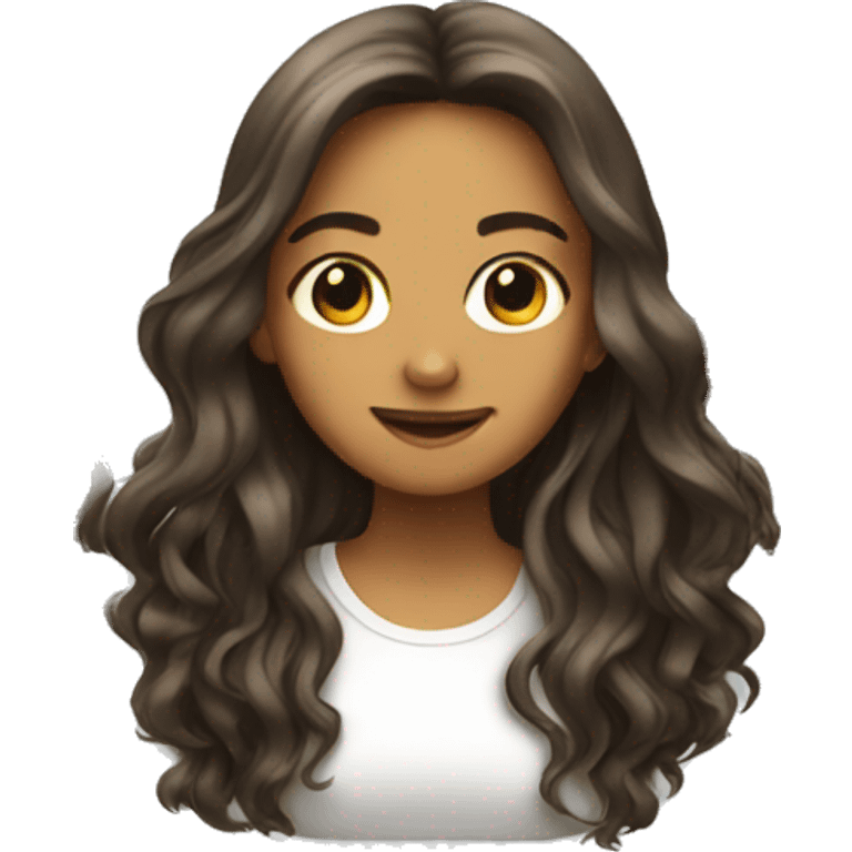 long hair girl emoji