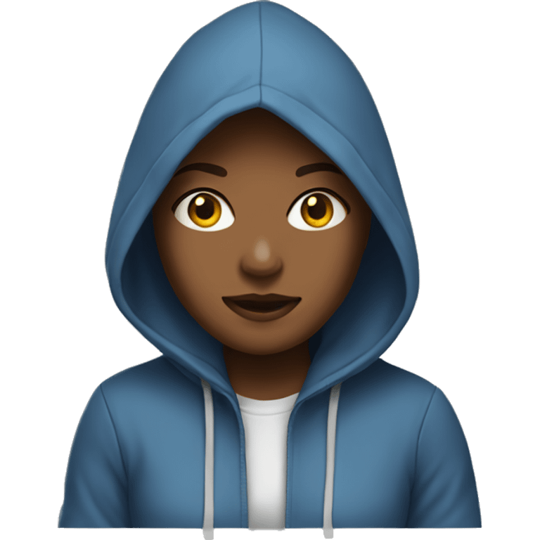 girl with hoodie on emoji