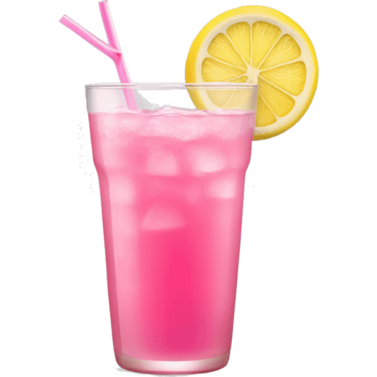 pink drink with lemon slice emoji