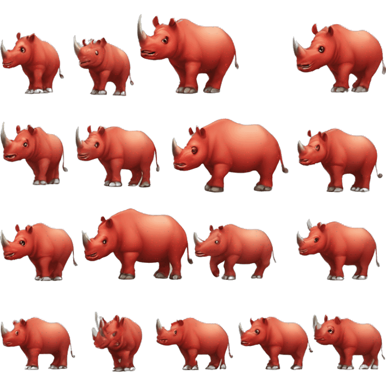 Red Rhinoceros emoji