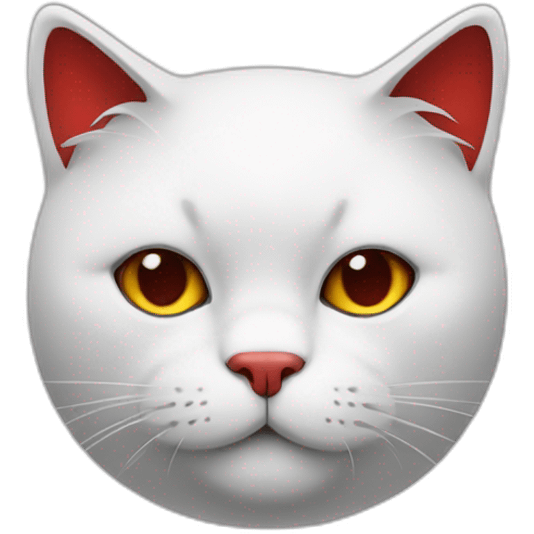 fat cat white red black emoji