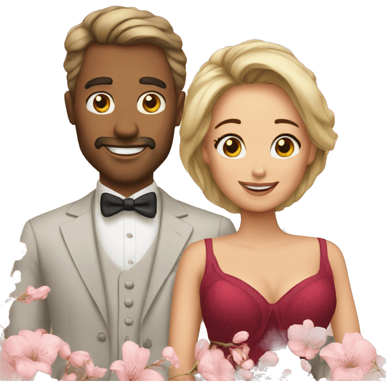 A man with their beautiful wife  emoji