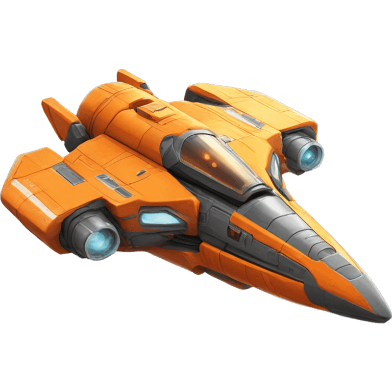 orange SHMUP spaceship emoji