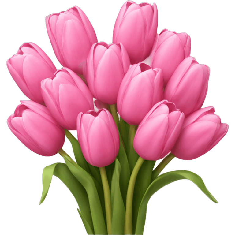 Pink tulips bouquet emoji