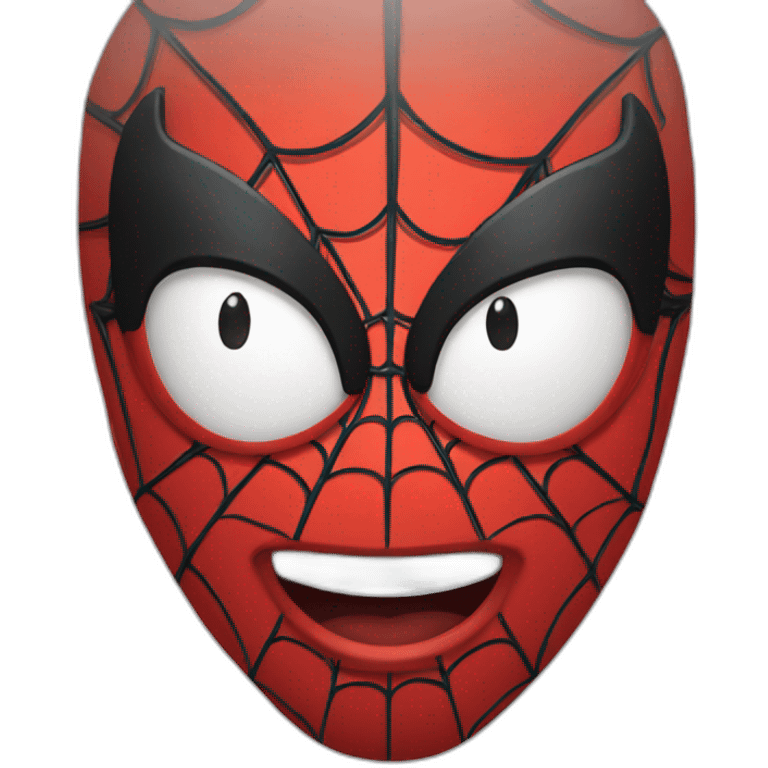 Spiderman blushing emoji