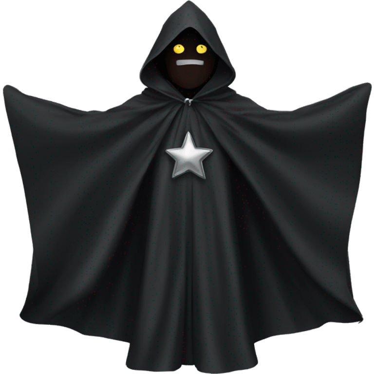 black cloak, many silver stars on cloak, clothing, no person emoji