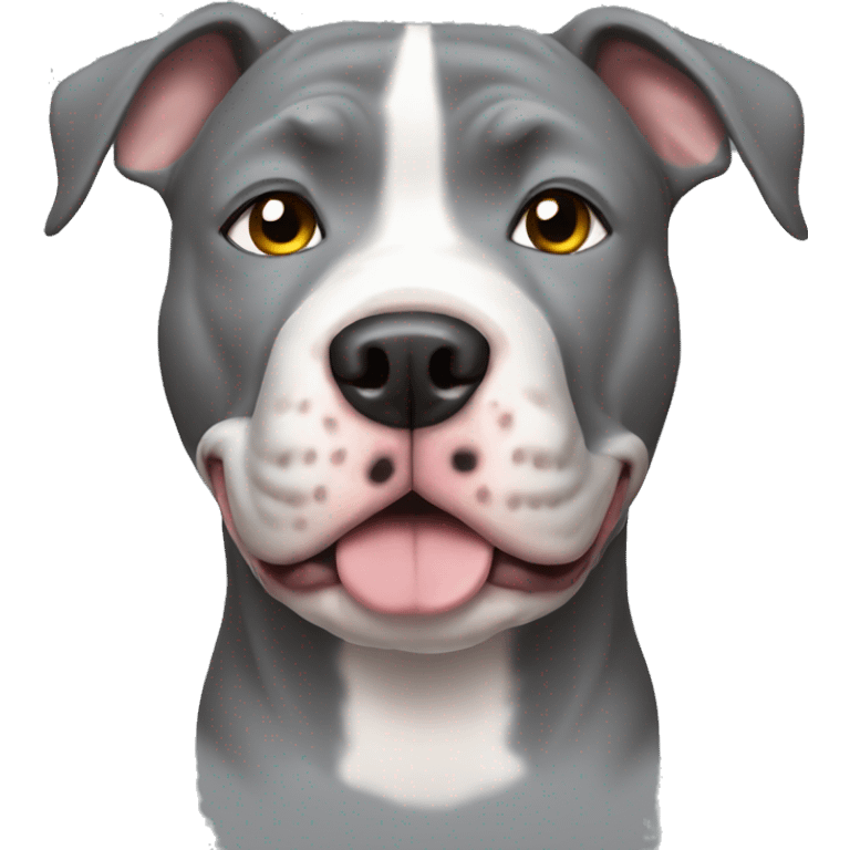 Gray pitbull dog emoji