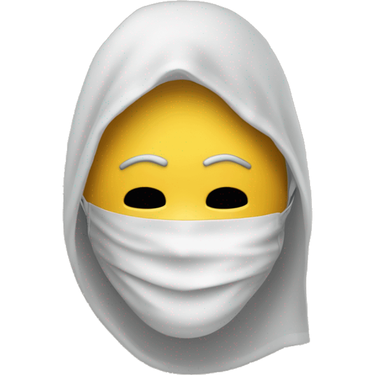 un masque qui sourit en premier plan avec un émoji qui pleure derrière l masque emoji