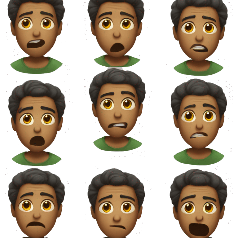 Brazilian man have a surprised  emoji