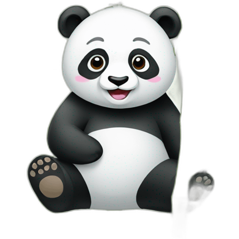 Panda with bamboo emoji