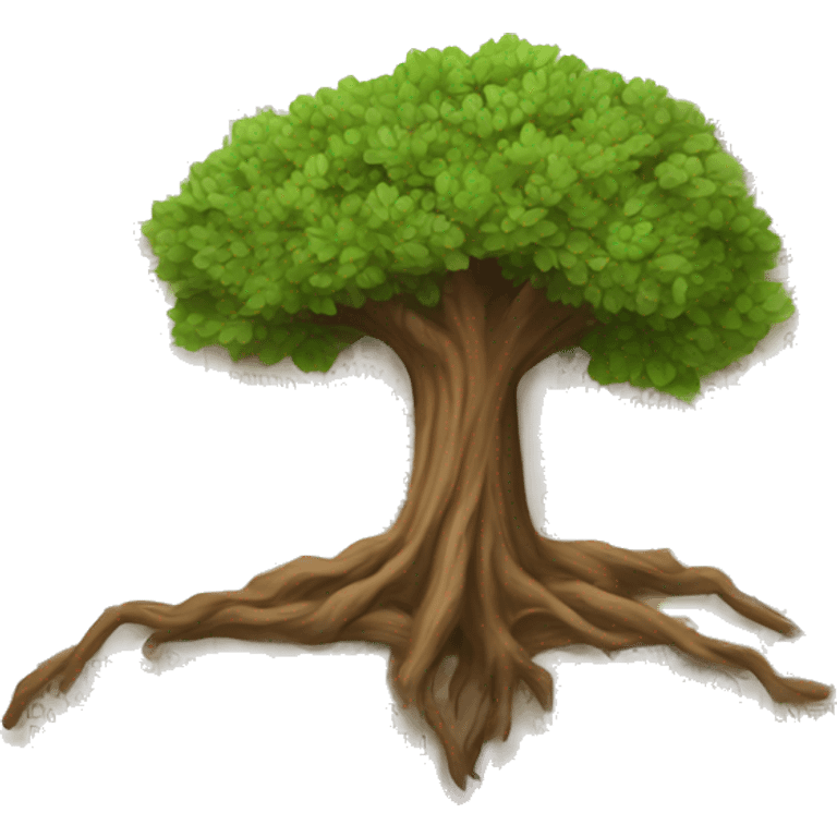 A tree rooted in an open Bible emoji