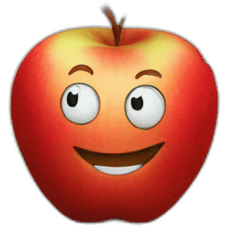 smiling red apple with lot of money emoji