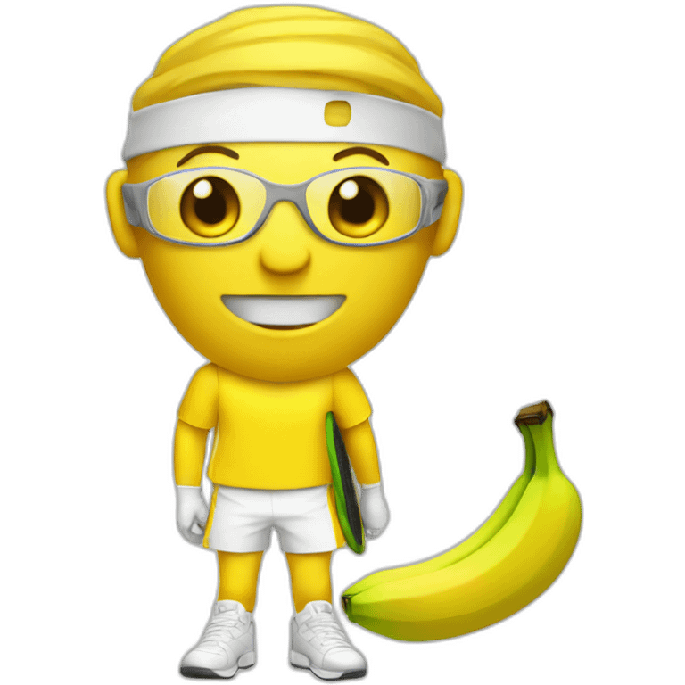 Humanlike Banana in a tennis uniform emoji