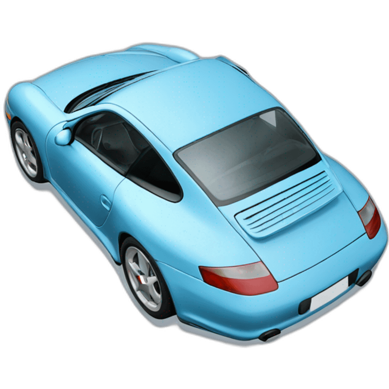 Porsche 996 light blue emoji