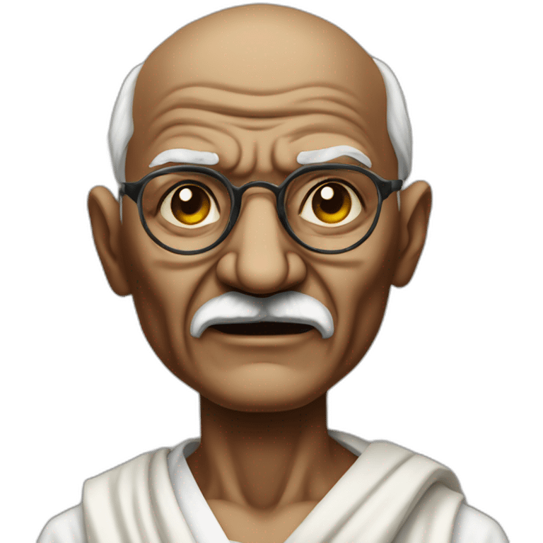 Mahatama Gandhi angry emoji emoji