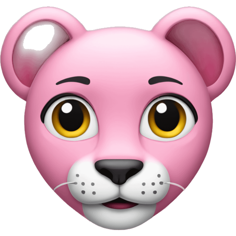 Heart with pink panther design emoji