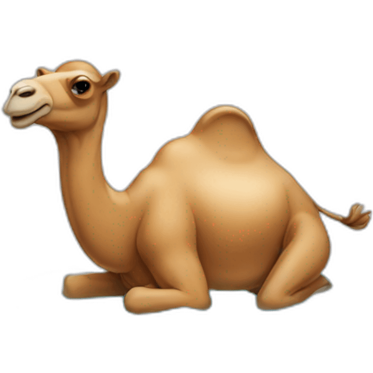 A swimming camel emoji