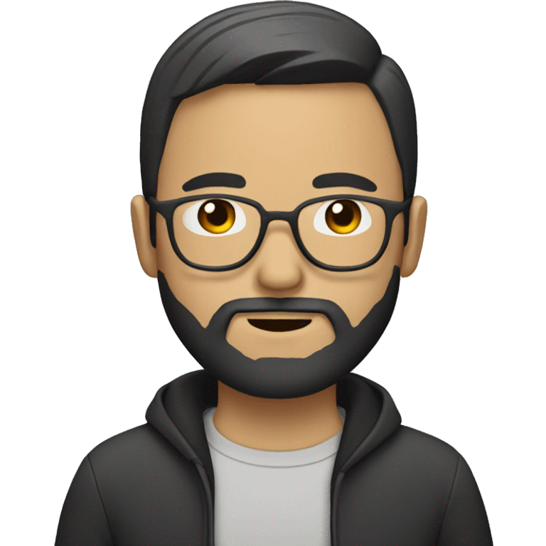 asian man with beard and glasses emoji