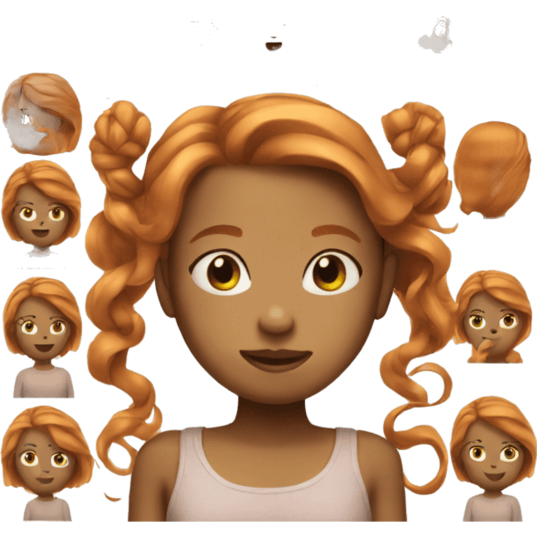 Ginger girl with pin straight hair  emoji