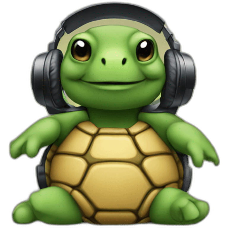 a trutle as a dj emoji