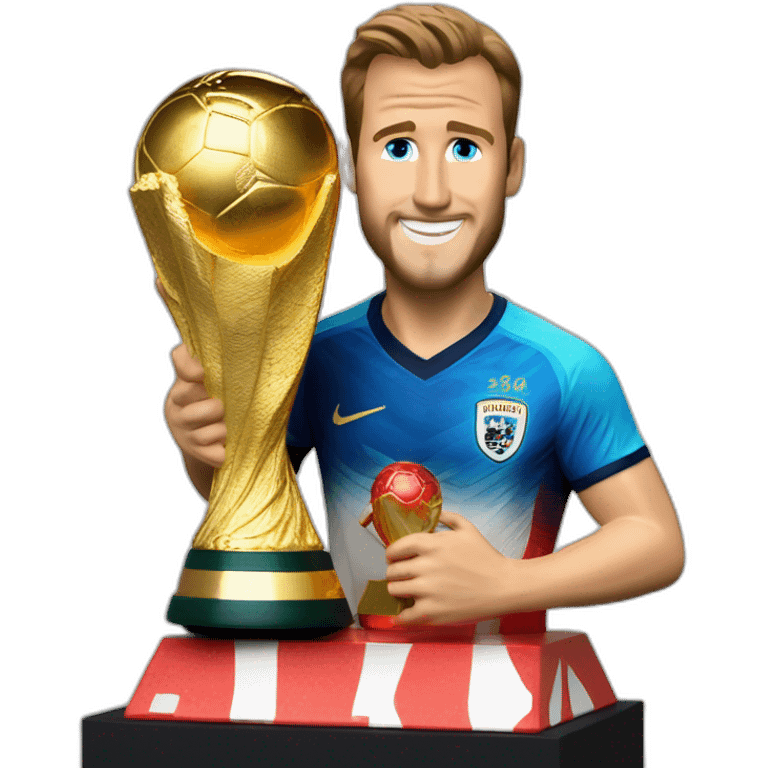 harry kane with world cup trophie emoji