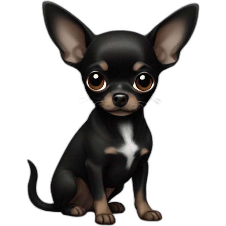 All Black Chihuahua black black emoji