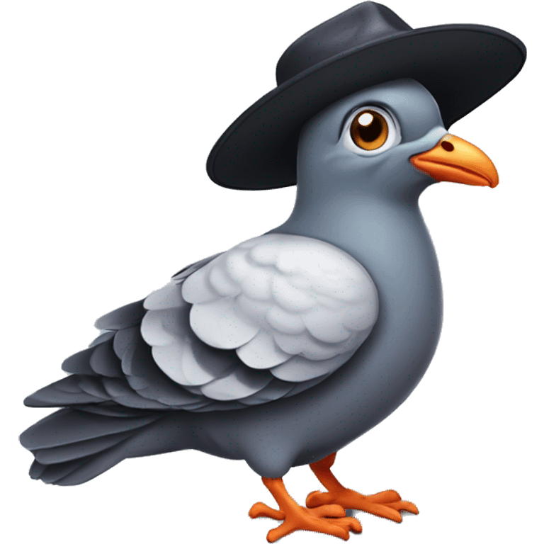 Pigeon with hat, Vacance, Vacation, student emoji