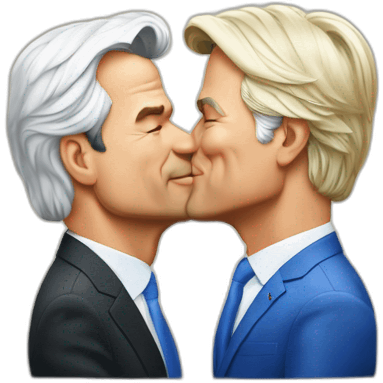 Mark Rutte Kissing Geert Wilders emoji