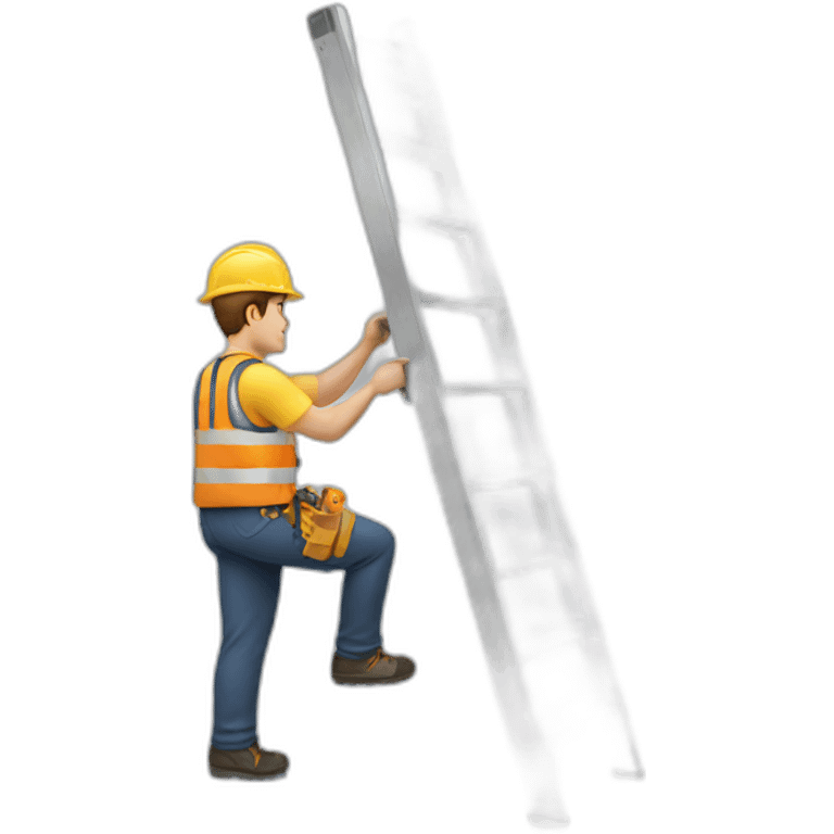 man working in ladder emoji