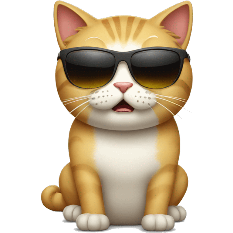 Angry Cat with sunglasses emoji