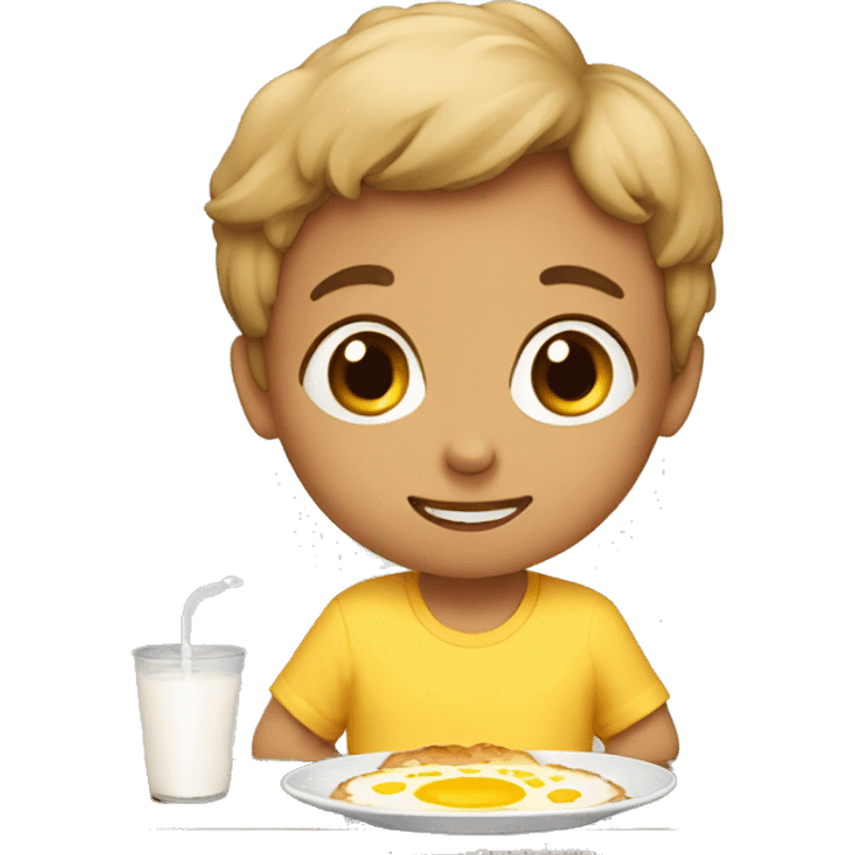 kid having breakfast emoji