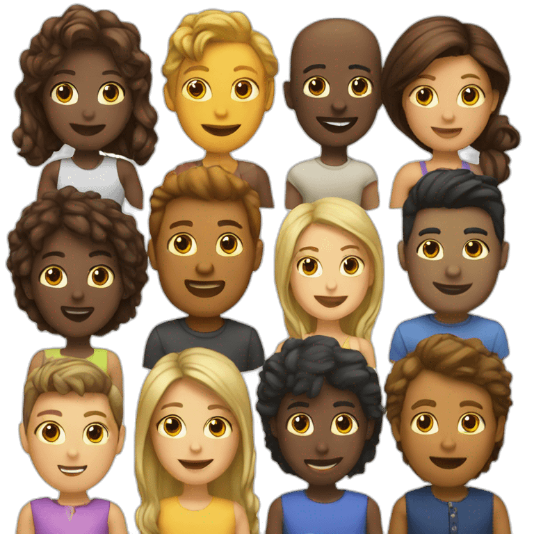 groupe d'amis emoji