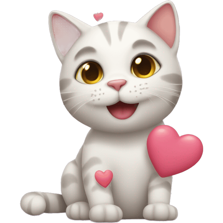 Cats with hearts emoji