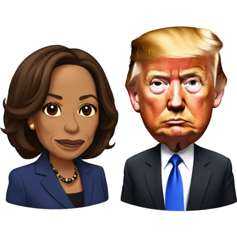 kamala harris vs donald trump emoji