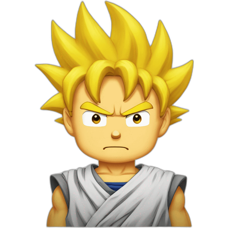 Goku super sayan style simpson emoji