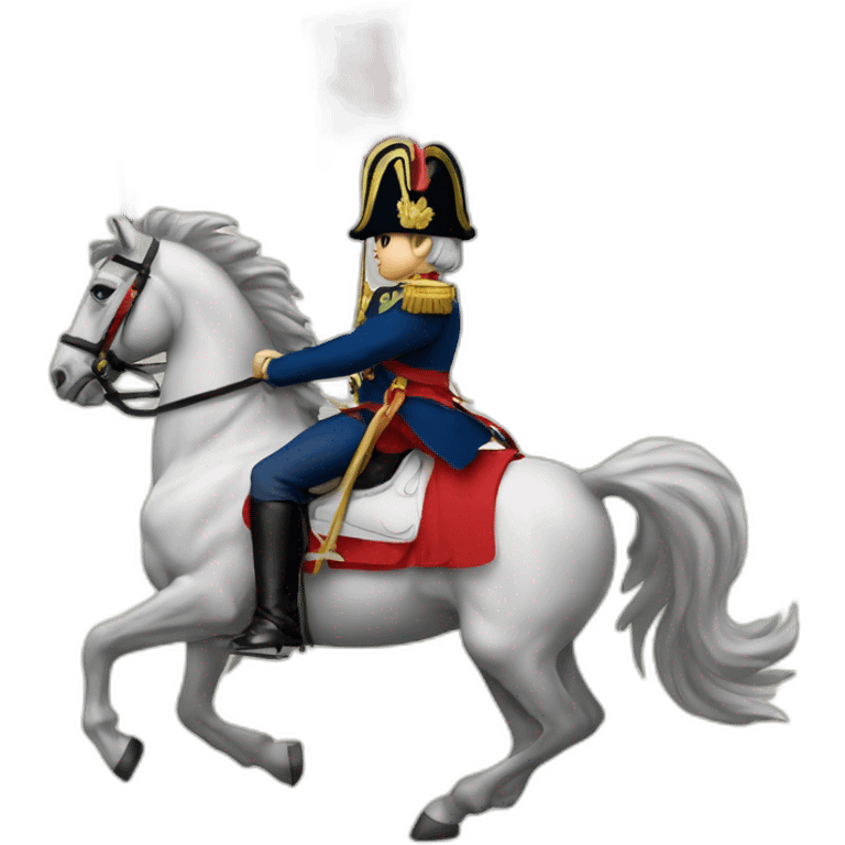 Napoléon on the horse with french flag emoji