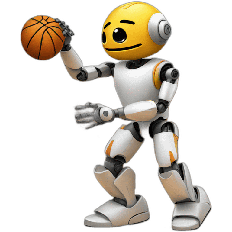 robot playing basketball emoji