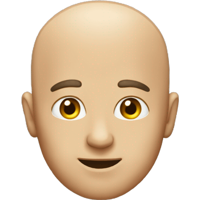 Shiny bald emoji