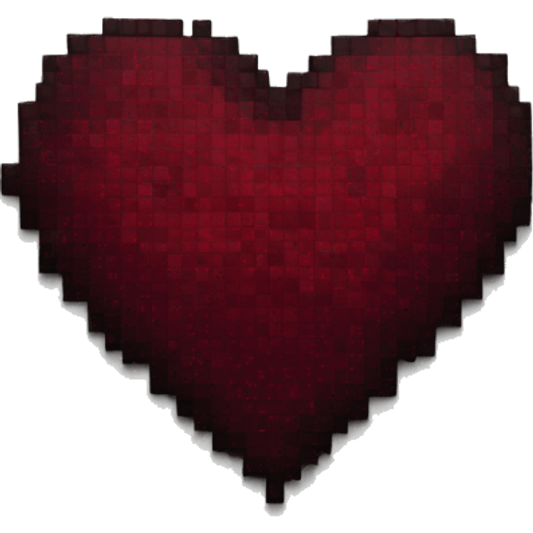 Dark red pixel heart emoji