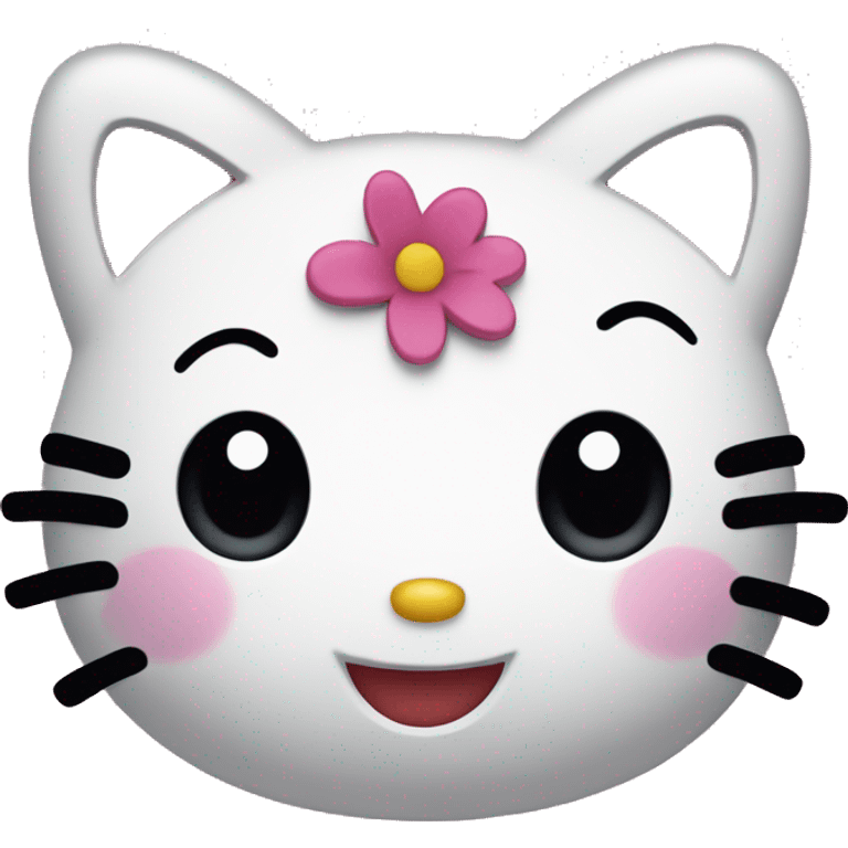 Hello kitty smiling emoji